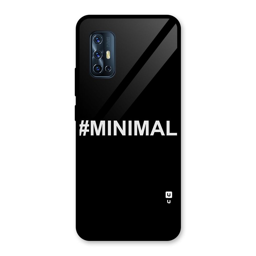 Hashtag Minimal Black Glass Back Case for Vivo V17