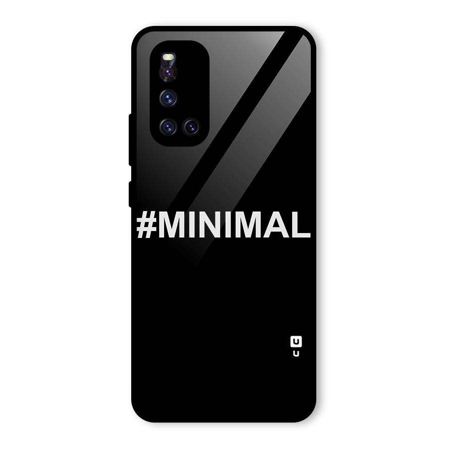 Hashtag Minimal Black Glass Back Case for Vivo V19