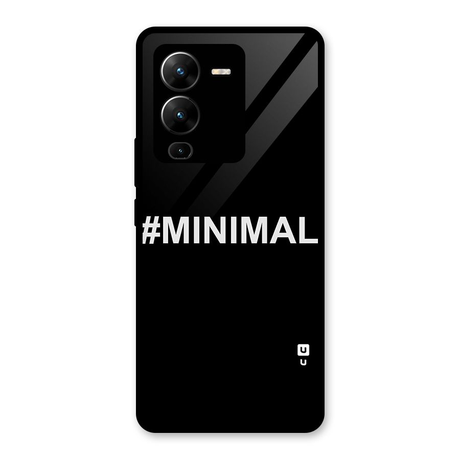 Hashtag Minimal Black Glass Back Case for Vivo V25 Pro