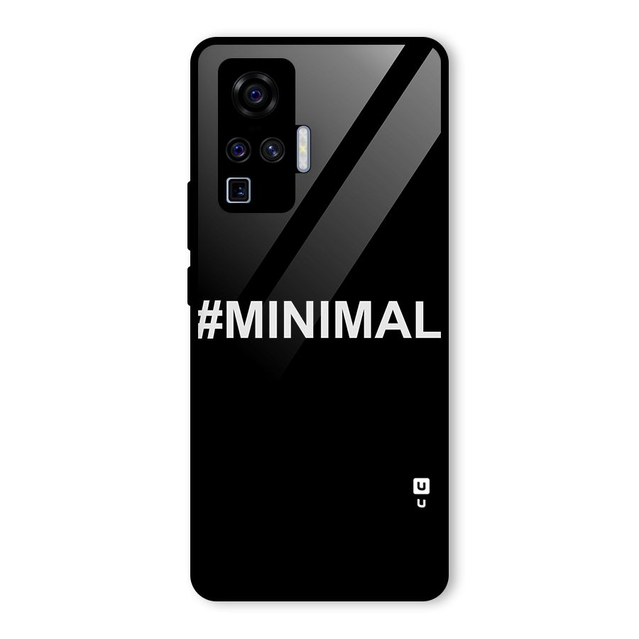 Hashtag Minimal Black Glass Back Case for Vivo X50 Pro