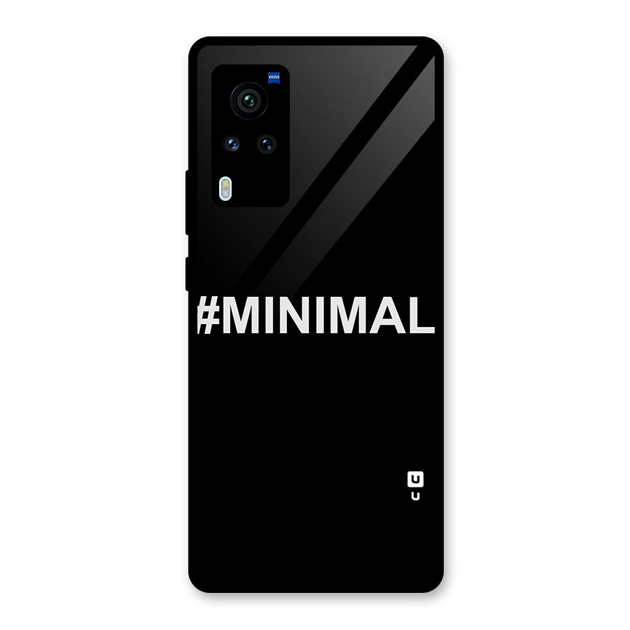 Hashtag Minimal Black Glass Back Case for Vivo X60 Pro