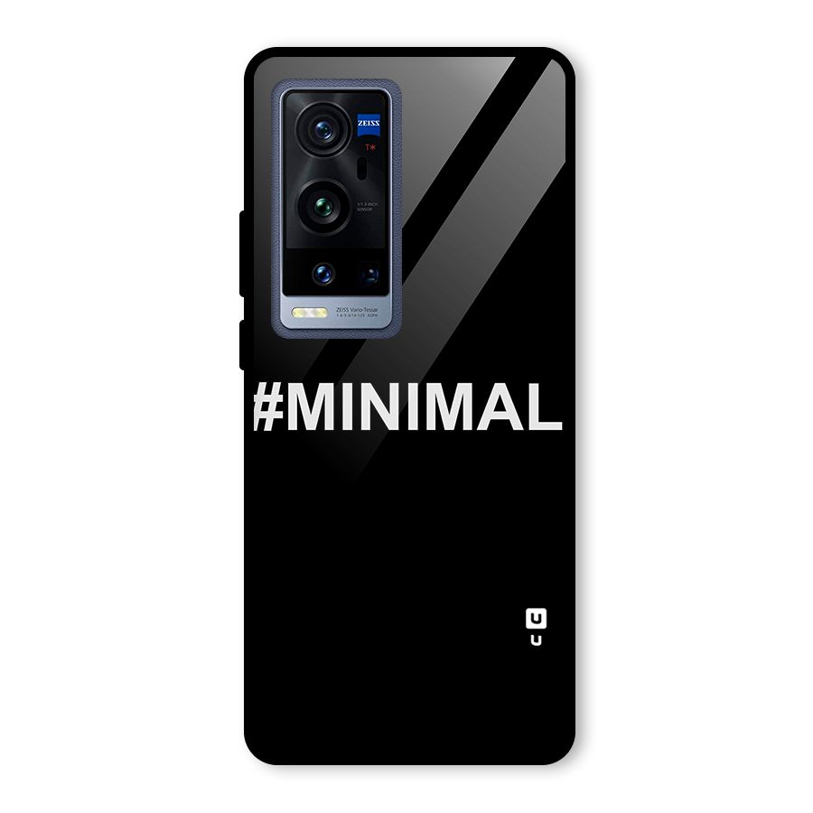Hashtag Minimal Black Glass Back Case for Vivo X60 Pro Plus