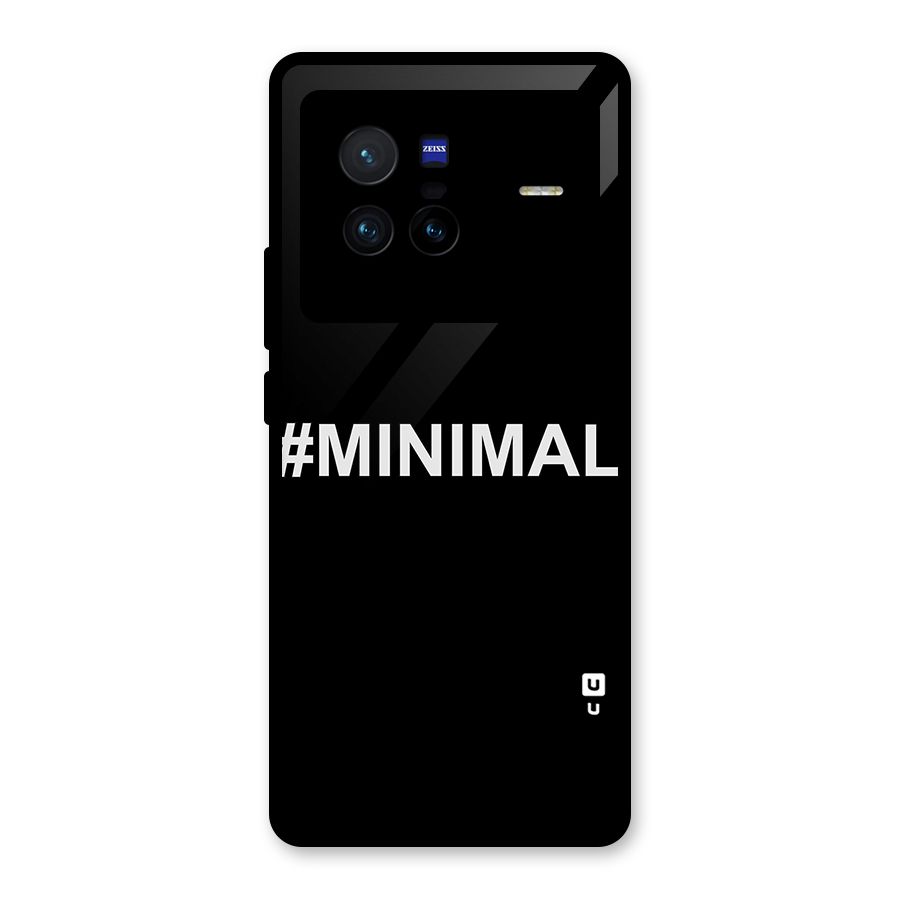 Hashtag Minimal Black Glass Back Case for Vivo X80
