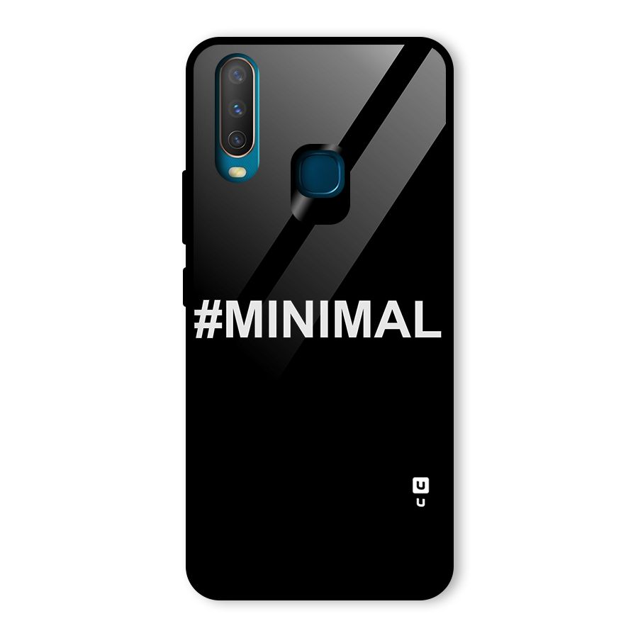 Hashtag Minimal Black Glass Back Case for Vivo Y17