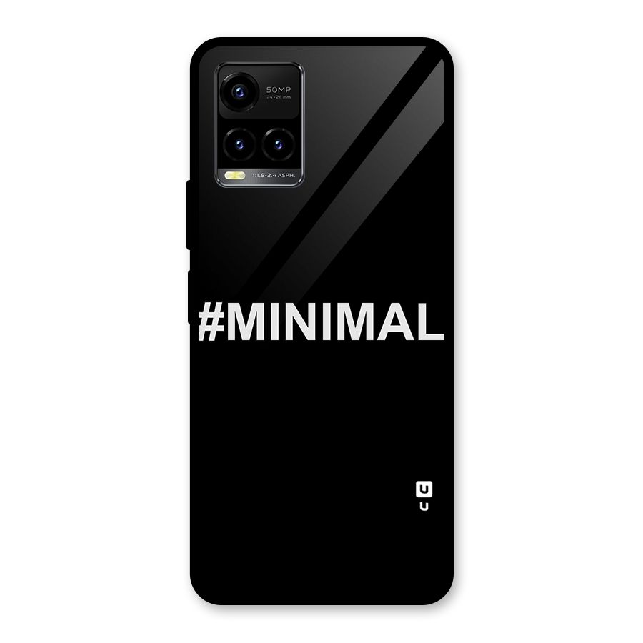Hashtag Minimal Black Glass Back Case for Vivo Y21A