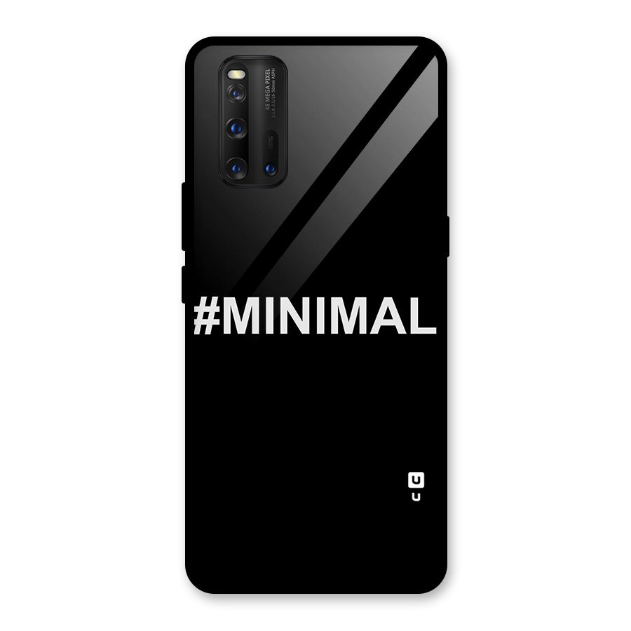 Hashtag Minimal Black Glass Back Case for Vivo iQOO 3