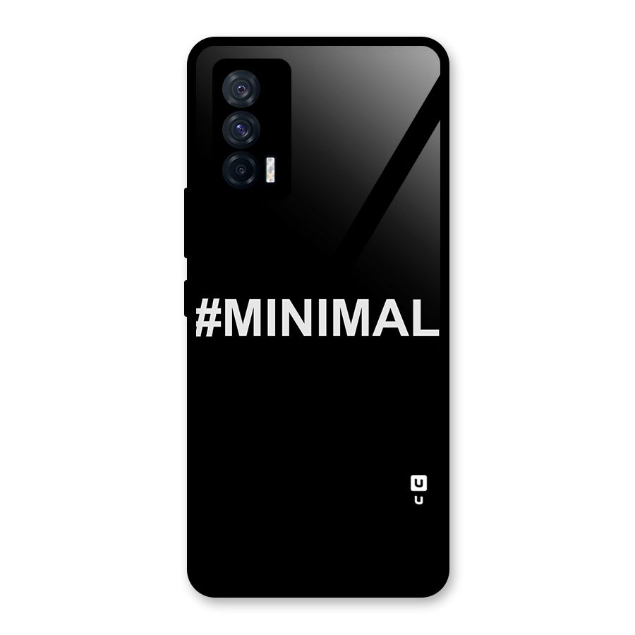 Hashtag Minimal Black Glass Back Case for Vivo iQOO 7 5G