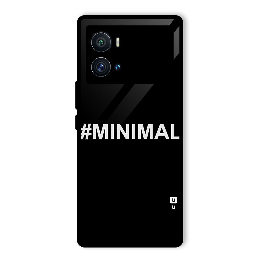 Hashtag Minimal Black Glass Back Case for Vivo iQOO 9 Pro