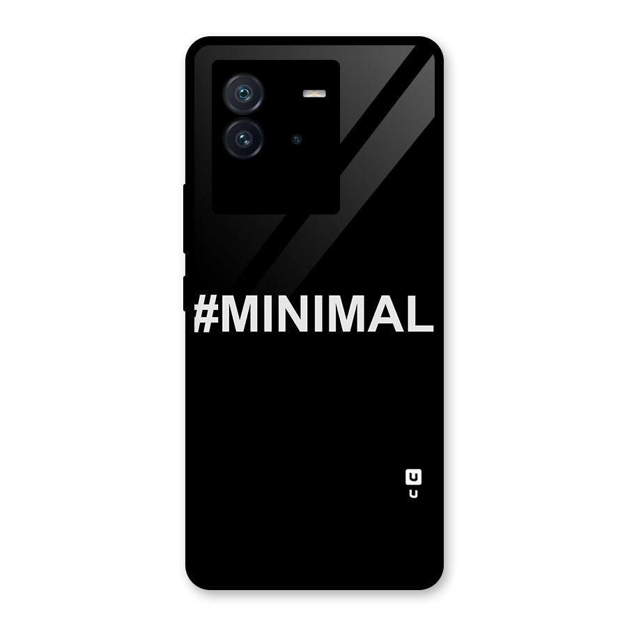 Hashtag Minimal Black Glass Back Case for Vivo iQOO Neo 6 5G