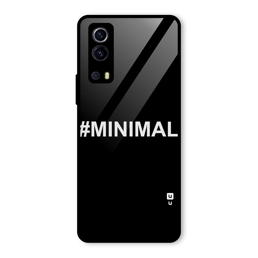 Hashtag Minimal Black Glass Back Case for Vivo iQOO Z3