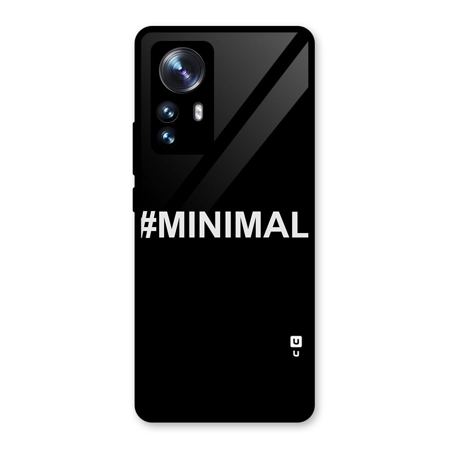 Hashtag Minimal Black Glass Back Case for Xiaomi 12 Pro
