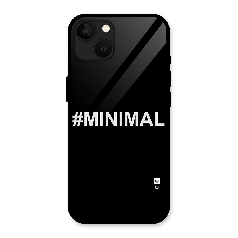 Hashtag Minimal Black Glass Back Case for iPhone 13