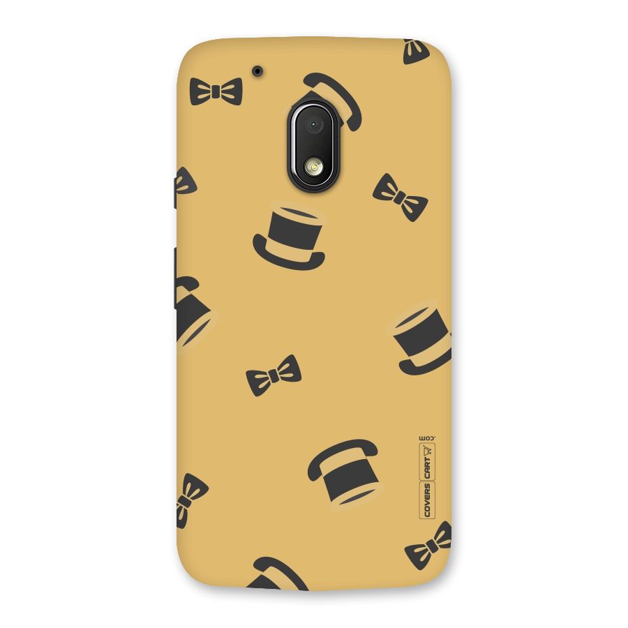 Hat and Bow Tie Back Case for Moto G4 Play