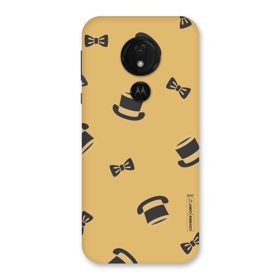 Hat and Bow Tie Back Case for Moto G7 Power