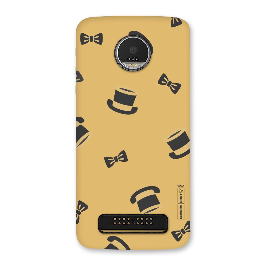 Hat and Bow Tie Back Case for Moto Z Play