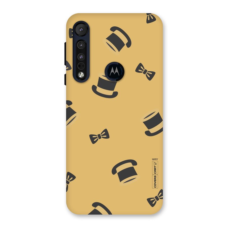Hat and Bow Tie Back Case for Motorola One Macro