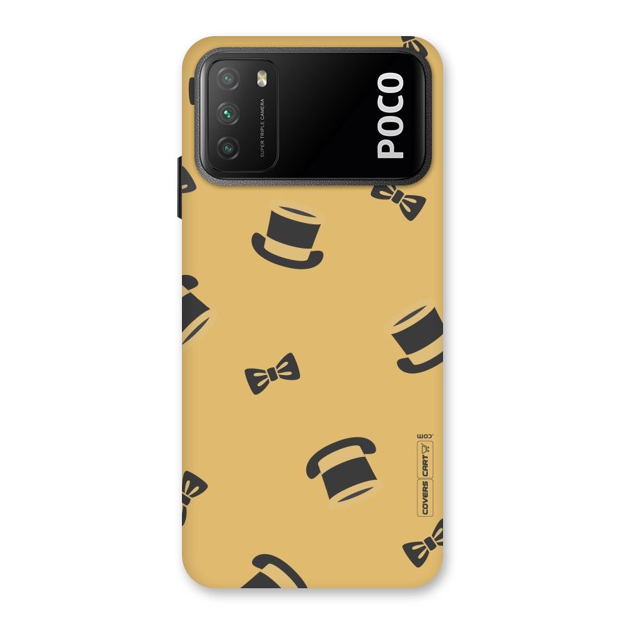 Hat and Bow Tie Back Case for Poco M3