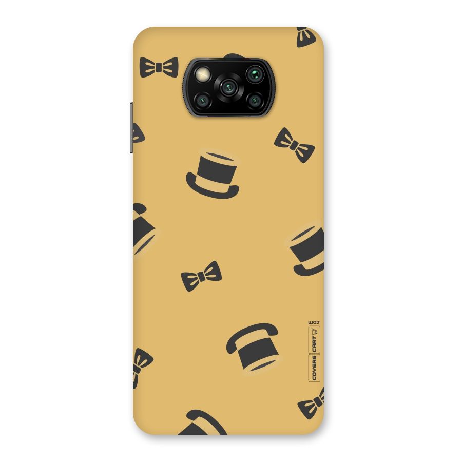 Hat and Bow Tie Back Case for Poco X3