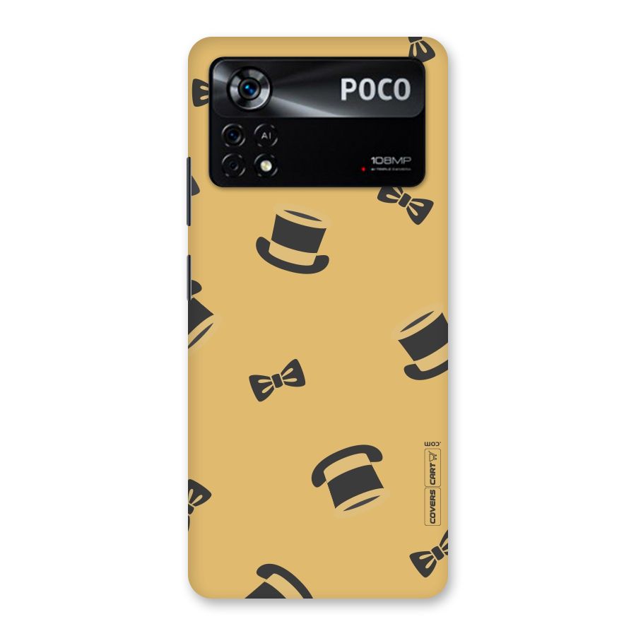 Hat and Bow Tie Back Case for Poco X4 Pro 5G