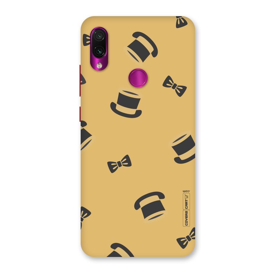 Hat and Bow Tie Back Case for Redmi Note 7 Pro