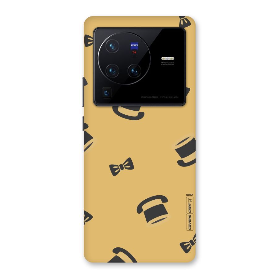 Hat and Bow Tie Back Case for Vivo X80 Pro