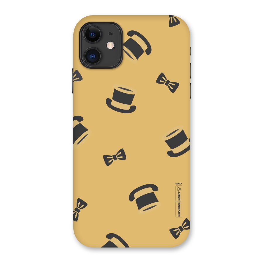Hat and Bow Tie Back Case for iPhone 11