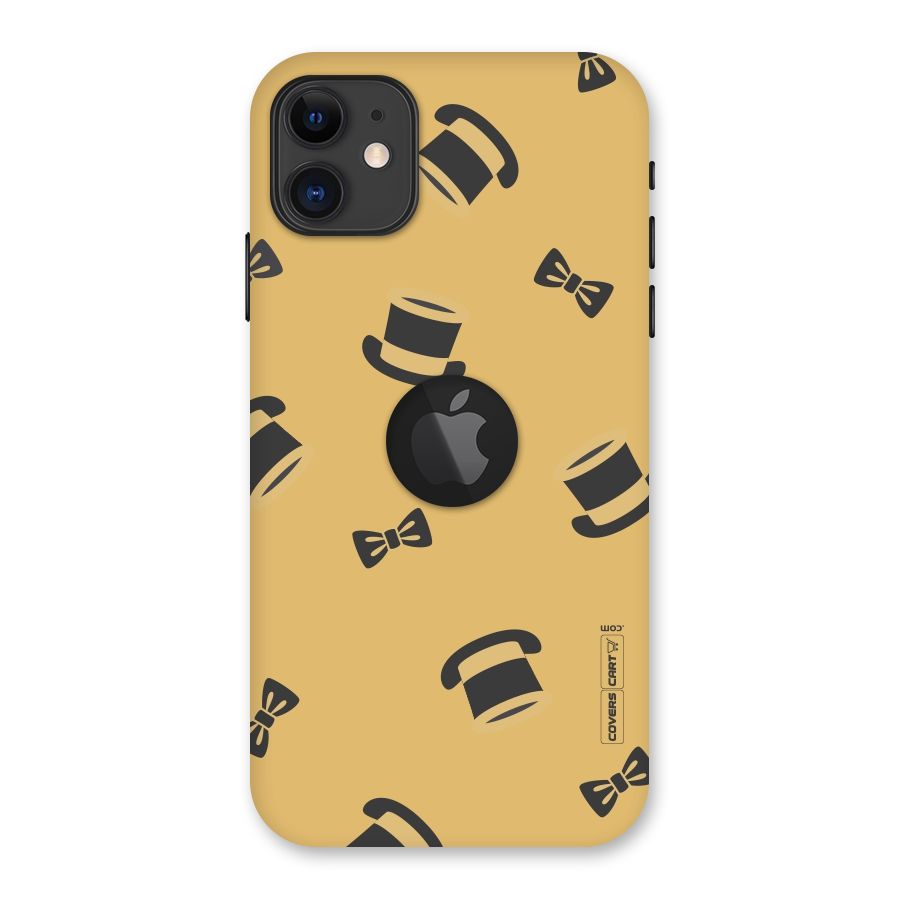 Hat and Bow Tie Back Case for iPhone 11 Logo Cut