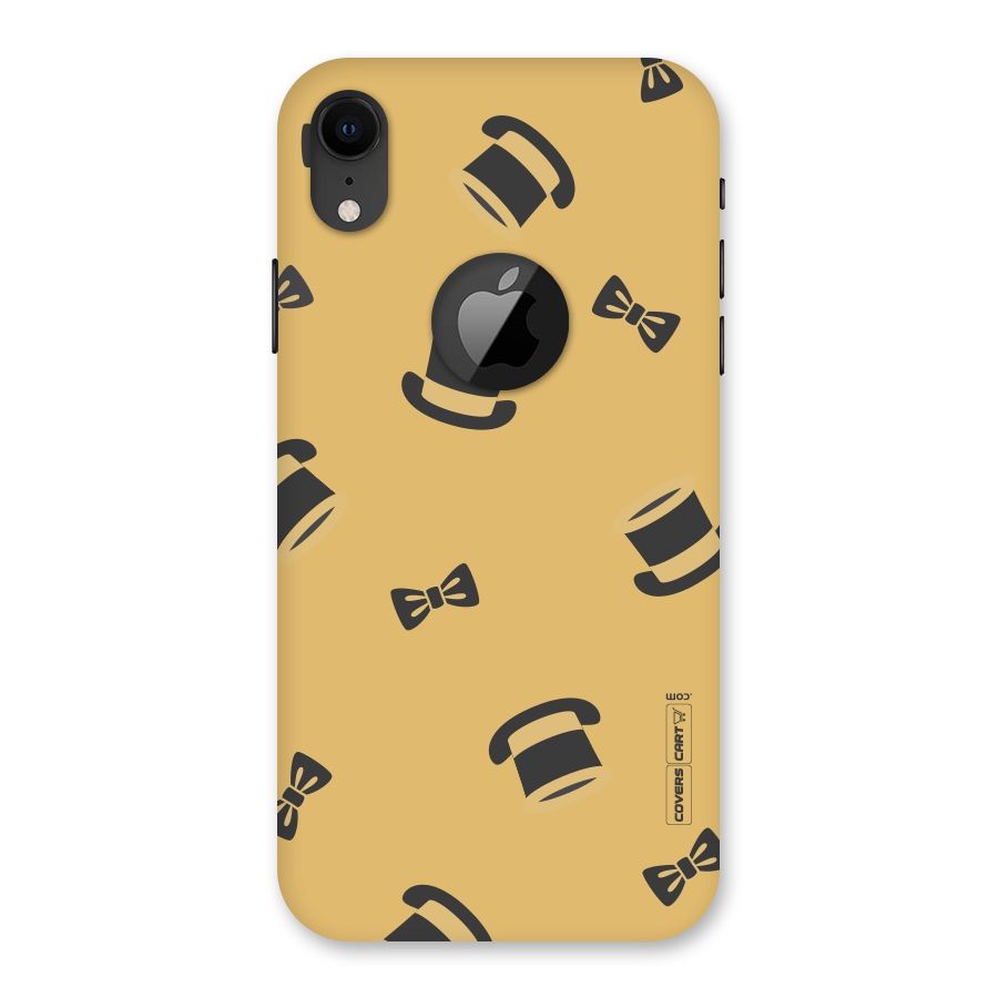 Hat and Bow Tie Back Case for iPhone XR Logo Cut