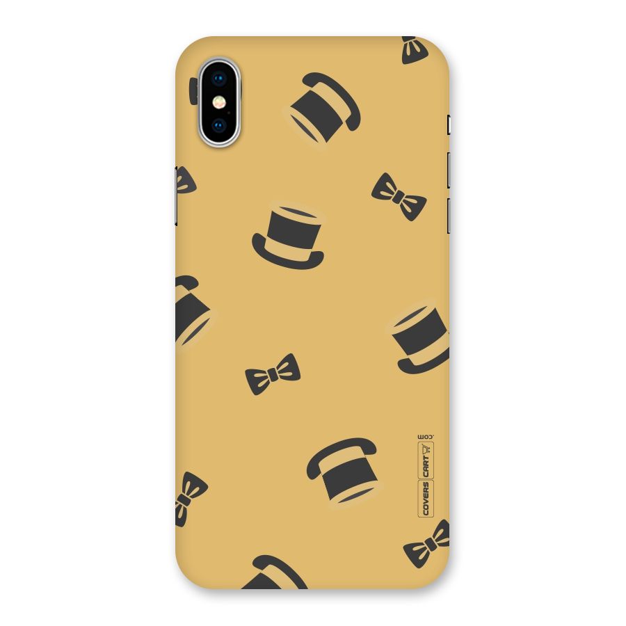 Hat and Bow Tie Back Case for iPhone XS