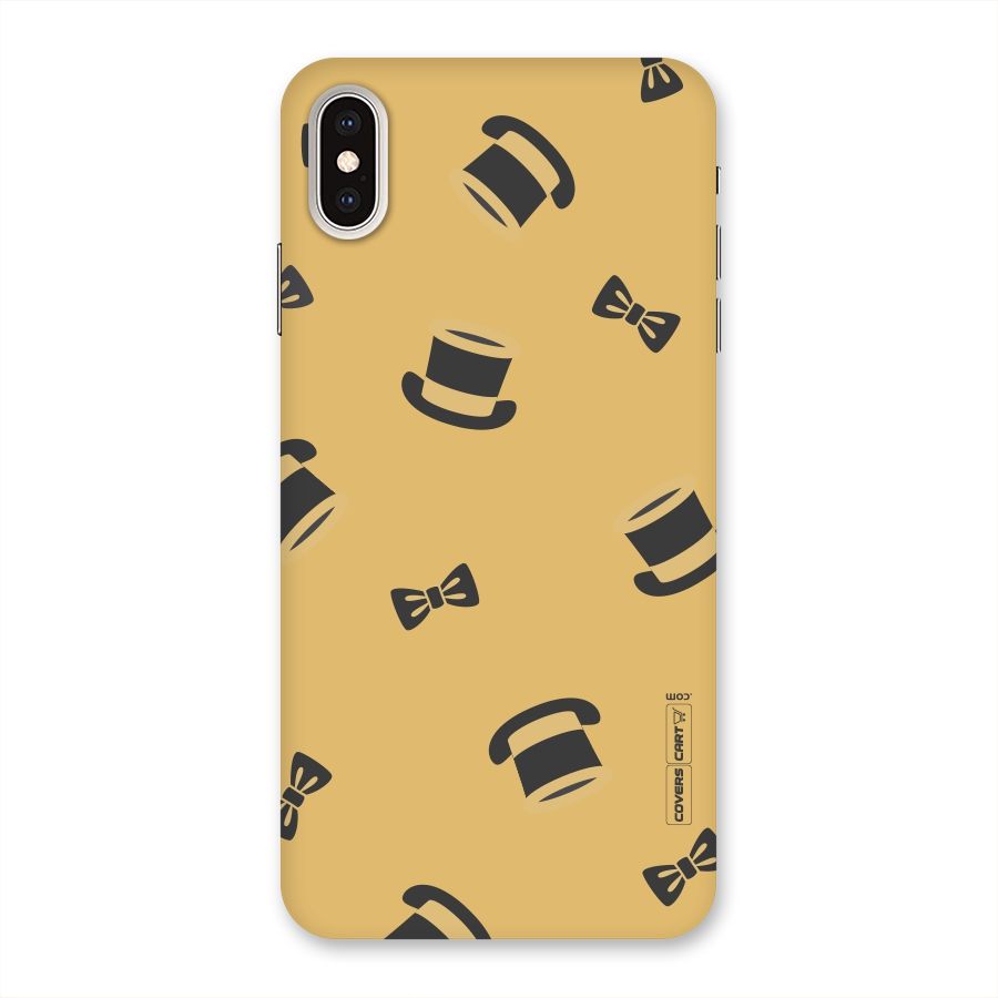 Hat and Bow Tie Back Case for iPhone XS Max