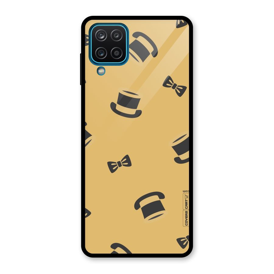 Hat and Bow Tie Glass Back Case for Galaxy A12