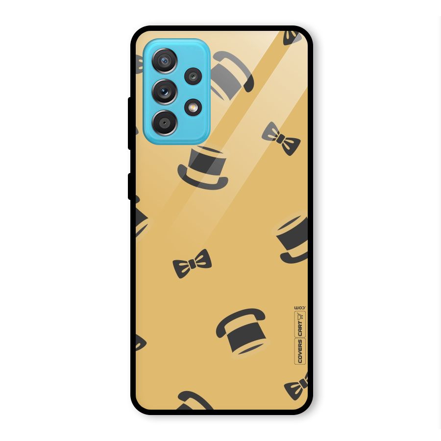 Hat and Bow Tie Glass Back Case for Galaxy A52s 5G