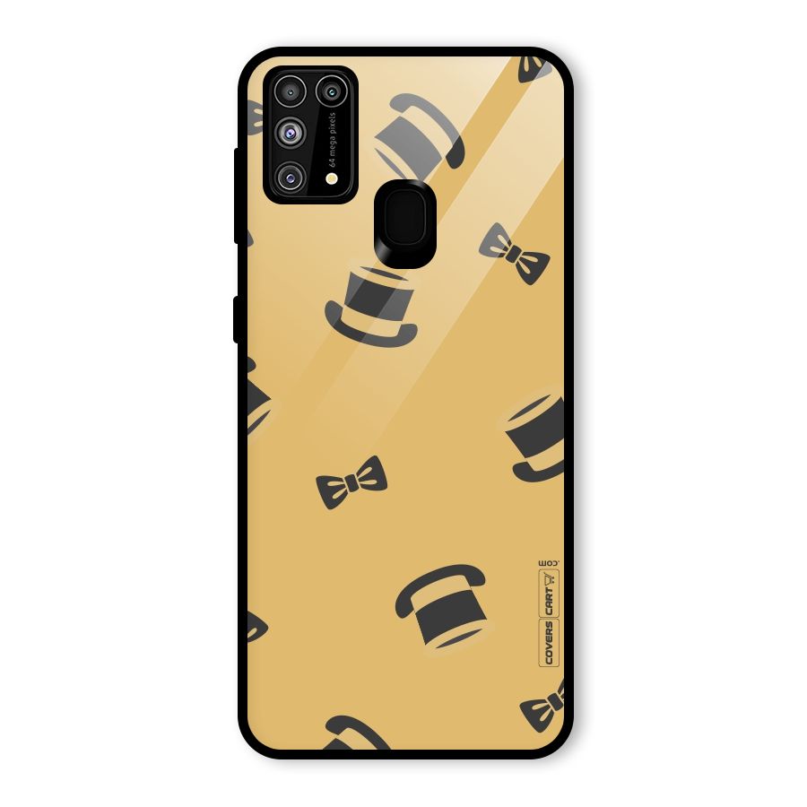 Hat and Bow Tie Glass Back Case for Galaxy F41