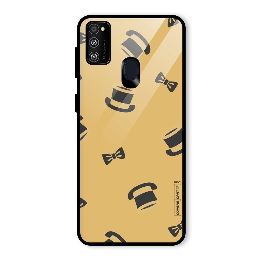 Hat and Bow Tie Glass Back Case for Galaxy M30s