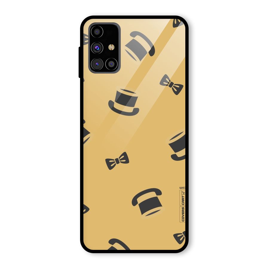 Hat and Bow Tie Glass Back Case for Galaxy M31s