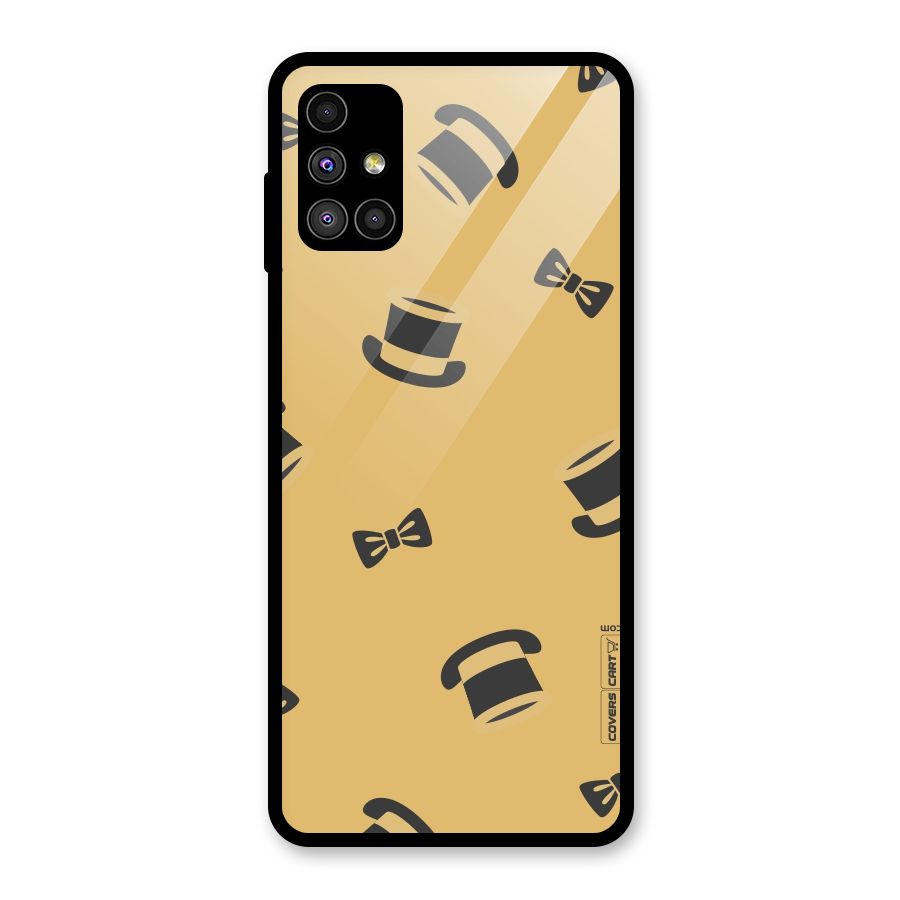 Hat and Bow Tie Glass Back Case for Galaxy M51