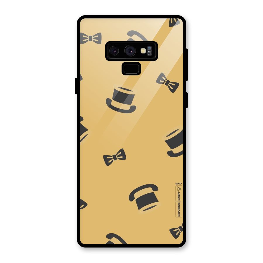 Hat and Bow Tie Glass Back Case for Galaxy Note 9