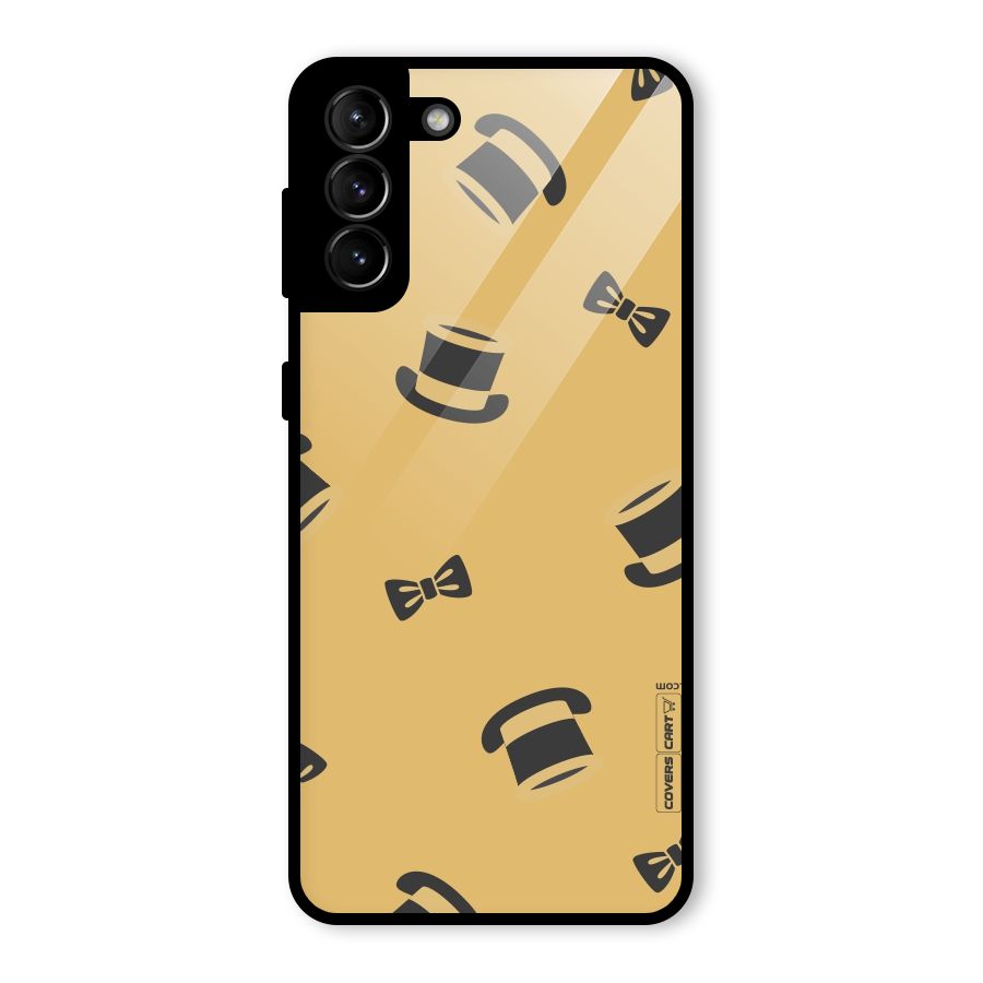 Hat and Bow Tie Glass Back Case for Galaxy S21 Plus