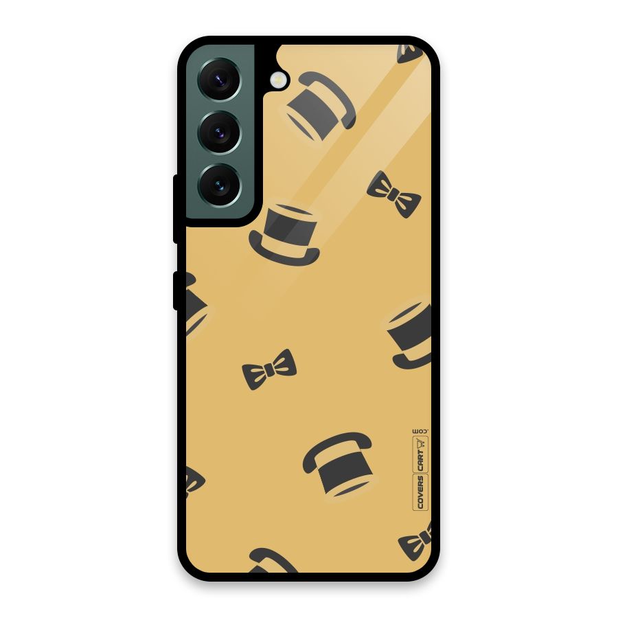 Hat and Bow Tie Glass Back Case for Galaxy S22 5G