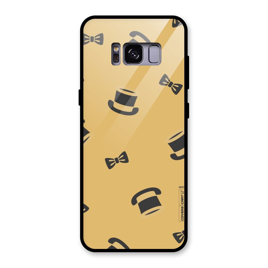 Hat and Bow Tie Glass Back Case for Galaxy S8