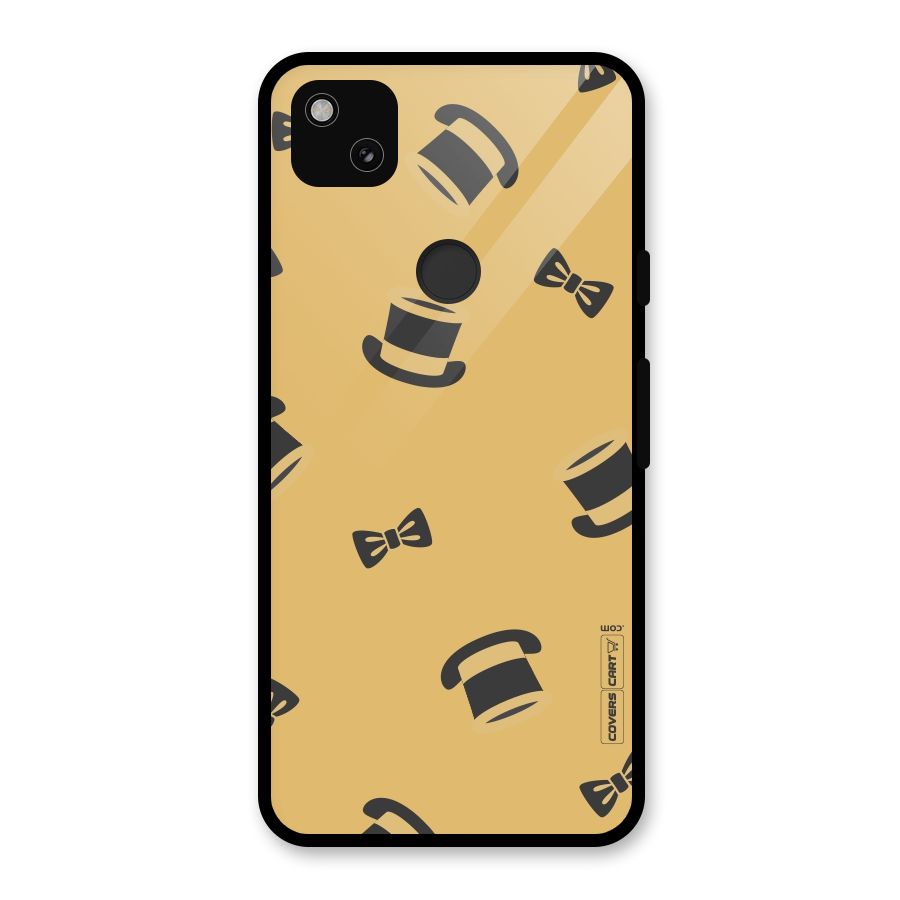 Hat and Bow Tie Glass Back Case for Google Pixel 4a