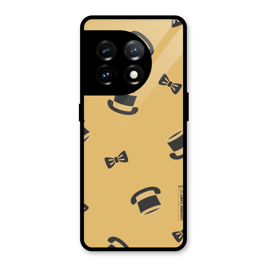 Hat and Bow Tie Glass Back Case for OnePlus 11
