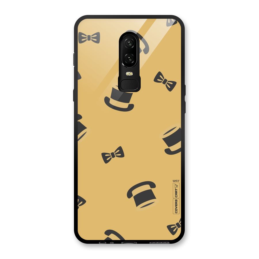 Hat and Bow Tie Glass Back Case for OnePlus 6