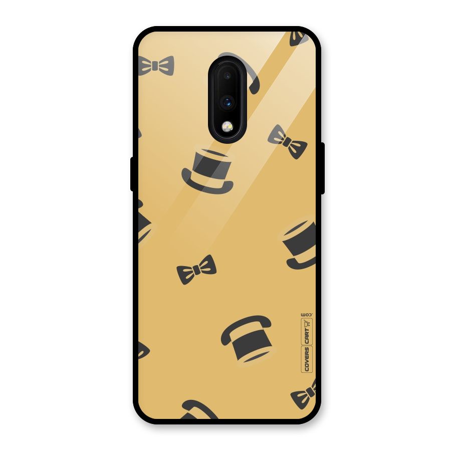 Hat and Bow Tie Glass Back Case for OnePlus 7