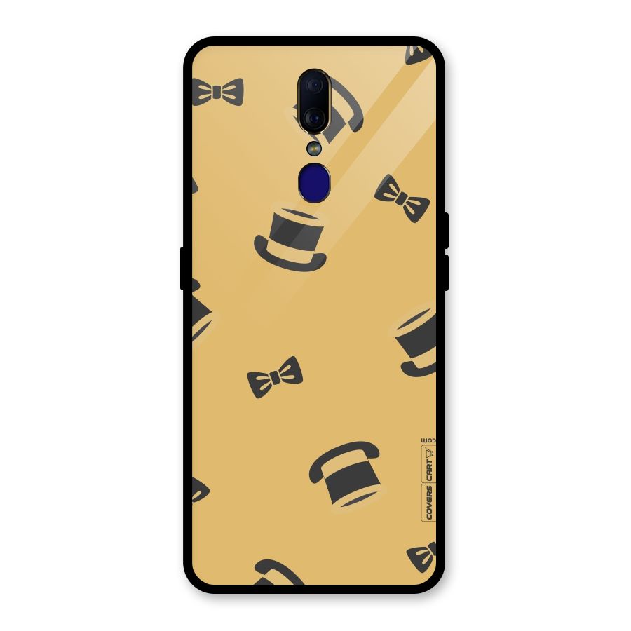 Hat and Bow Tie Glass Back Case for Oppo F11