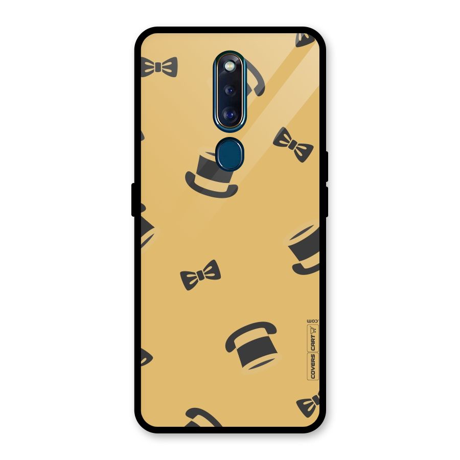 Hat and Bow Tie Glass Back Case for Oppo F11 Pro