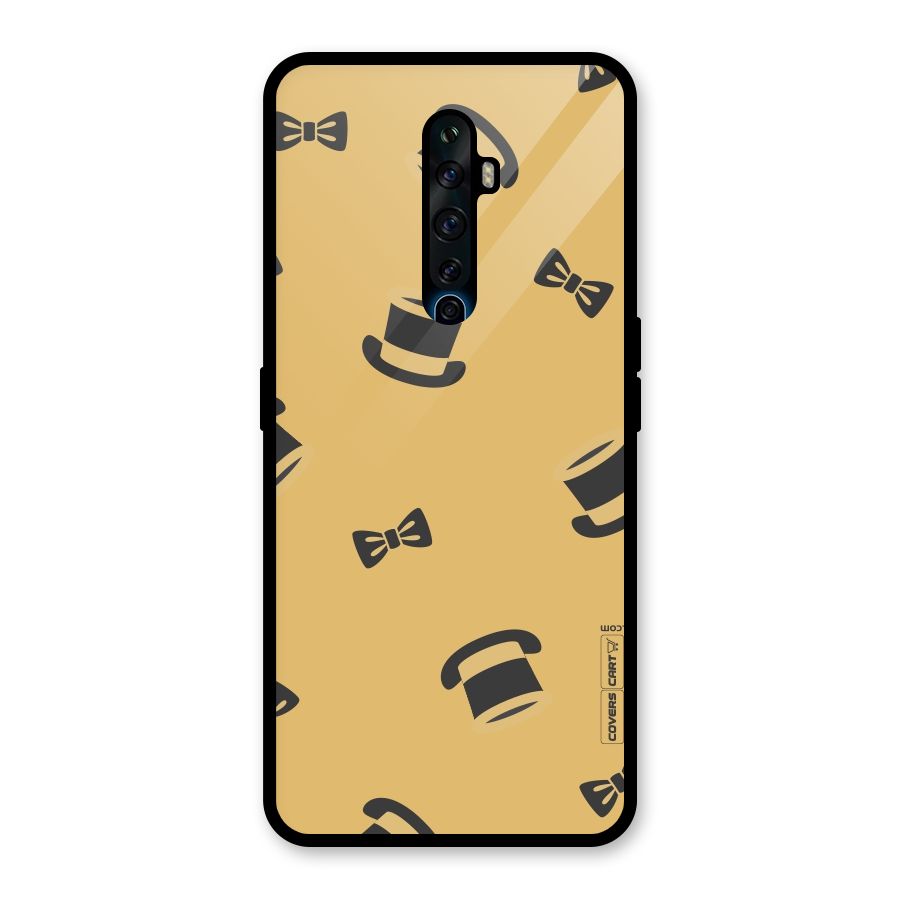 Hat and Bow Tie Glass Back Case for Oppo Reno2 Z