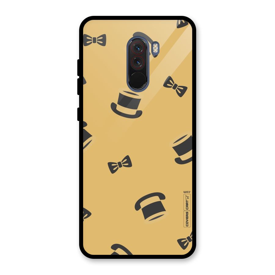Hat and Bow Tie Glass Back Case for Poco F1