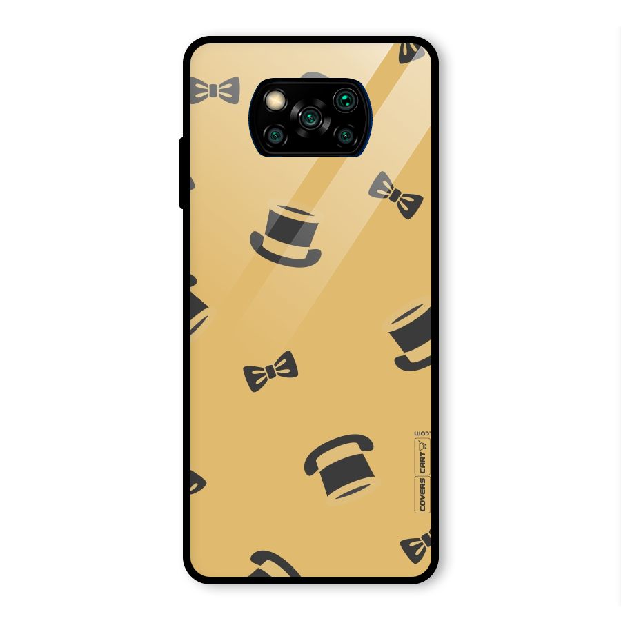 Hat and Bow Tie Glass Back Case for Poco X3 Pro