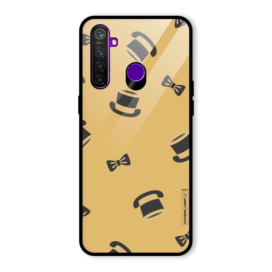 Hat and Bow Tie Glass Back Case for Realme 5 Pro